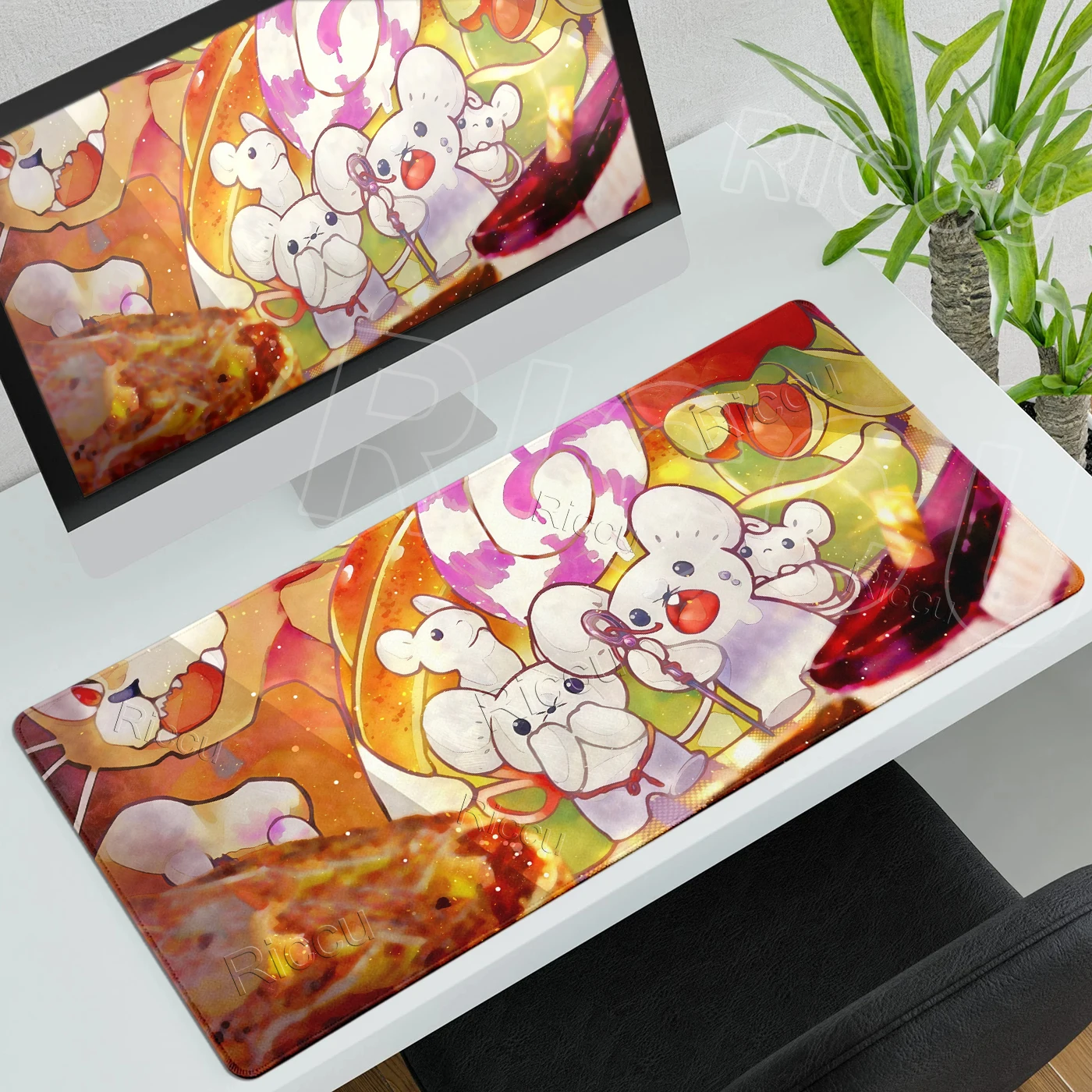 Pokemon Maushold Mouse Pad Computer Keyboard Protection Playmat PC Gaming Mats Large Gamer Desk Carpet Non-slip Base Rubber Rugs