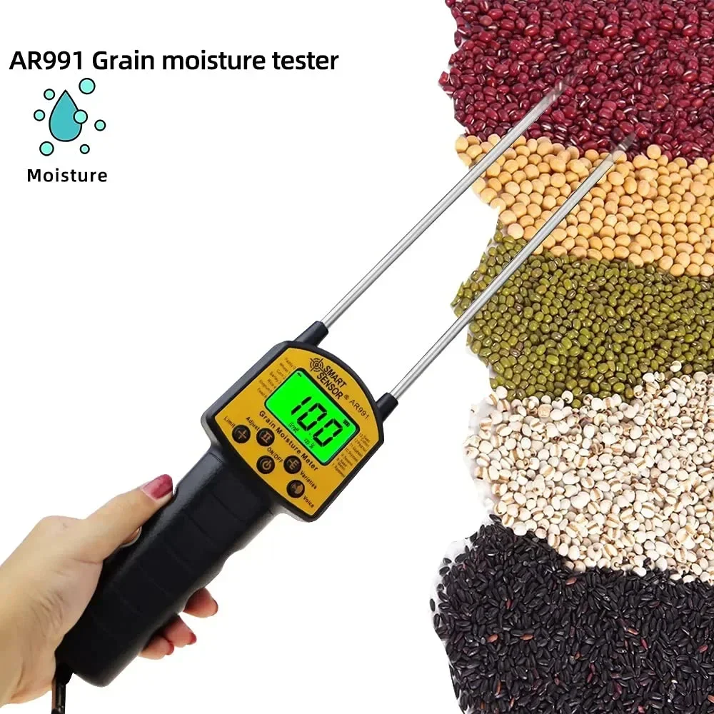 

AR991 Digital Grain Moisture Meter Hygrometer Use For Corn Wheat Rice Bean Peanut Grain Measurement Moisture Humidity Tester