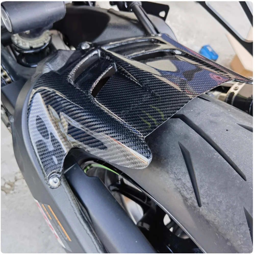 100% Dry Carbon Fiber Motorcycle Rear Fender Mudguard Modified Fairing Kit For Kawasaki ZX6R 2019 2020 2021 2022 2023 2024