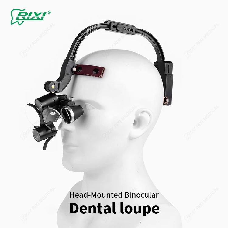 RIXI Dental Magnifying Glass Set Surgical Light Emitting Price Battery include Dental Examination Magnifying Glass Medical Tools