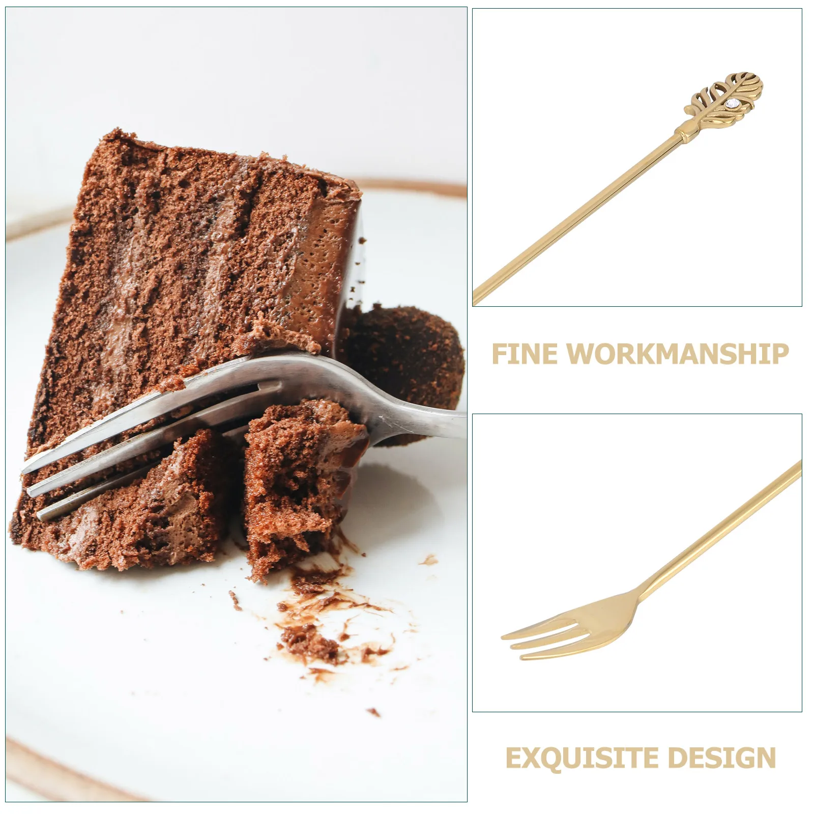 

304 Stainless Steel Dessert Fork Kitchen Supplies Lightweight Compact Tableware Mirror Finish for Kitchen