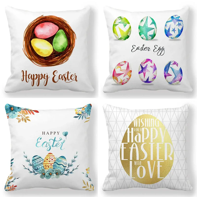 

Colorful Egg Retro Graffiti Pillowcase Office Living Room Home Pillowcase Car Ornaments