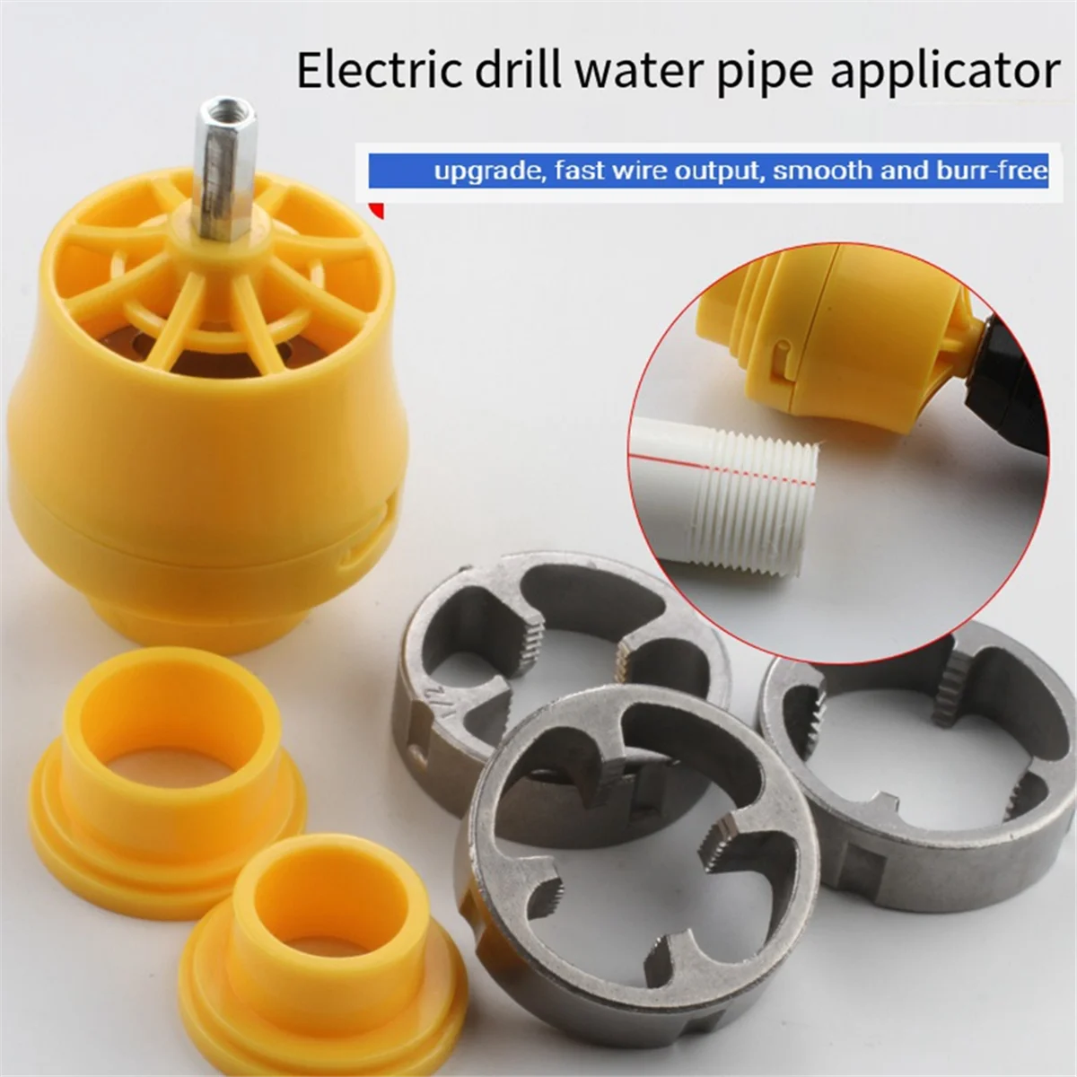 New Ppr Thread Making Tool Electric Drill to Water Pipe Threader Plastic Die Electric Threading Machine Tool Water PipeB84B