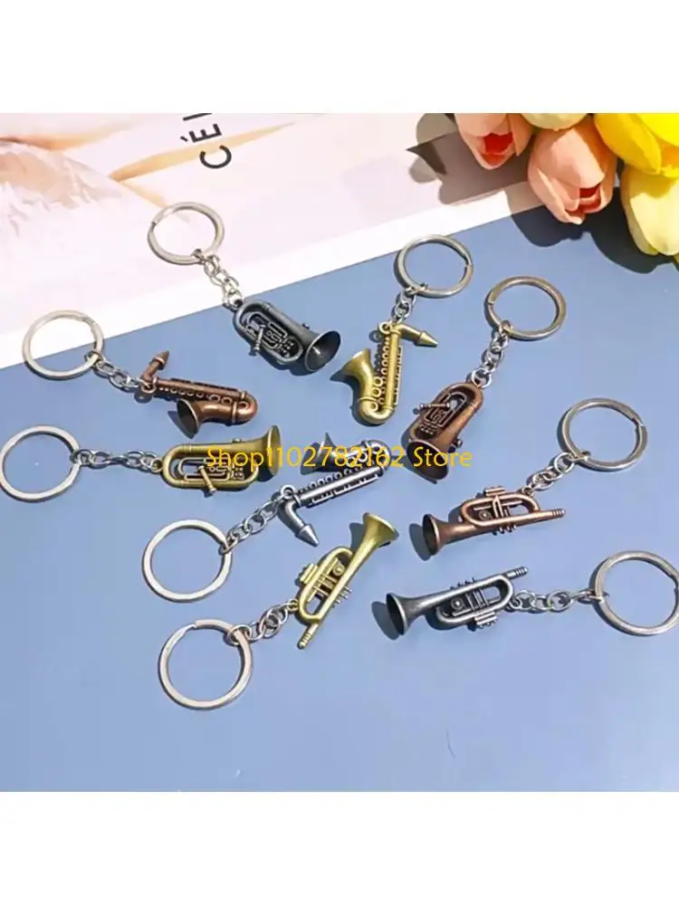 

547B Rings For Key Or Bags Stylish Music Instrument Design Keychain Bag Pendant