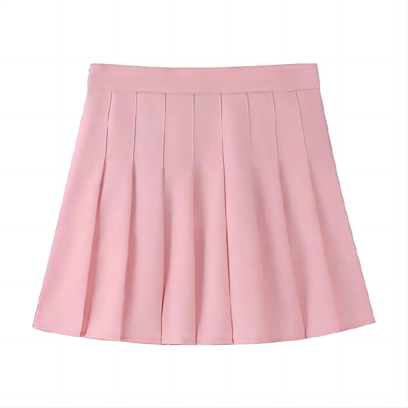 New sexy women\'s pleated skirt high waist summer retro mini skirt Korean tennis student pink design dance skirt half skirt