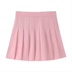 New sexy women's pleated skirt high waist summer retro mini skirt Korean tennis student pink design dance skirt half skirt