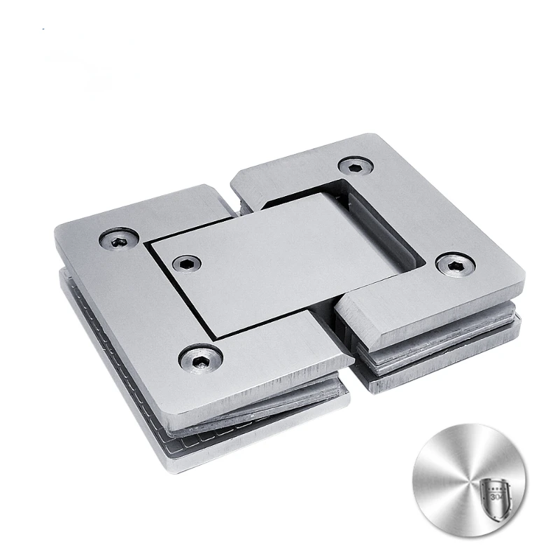 glass 180 degree glass to glass square hydraulic soft closing stainless steel shower hinge