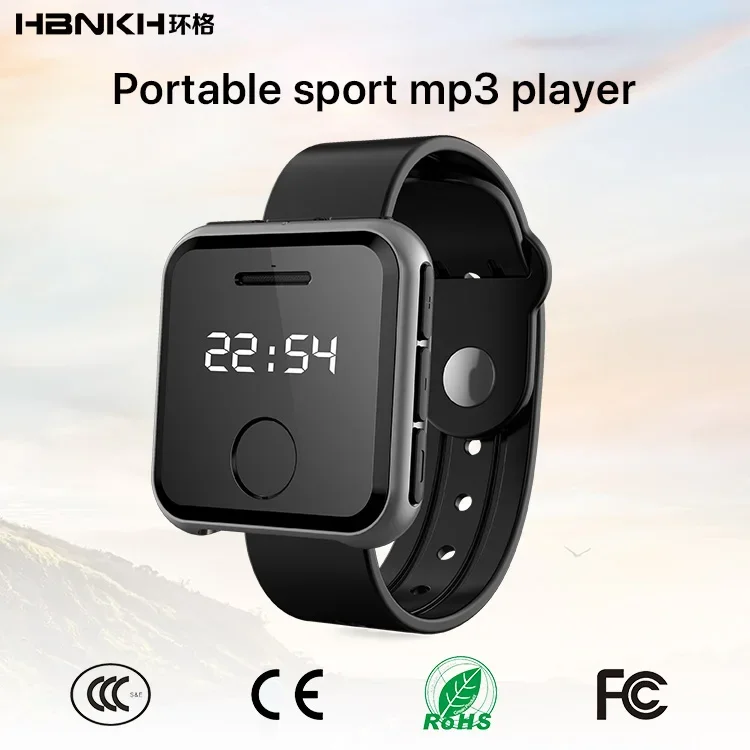 HBNKH wholesale Mp3 Music Player music download spy watch with Voice Recorder FM radio deep customization