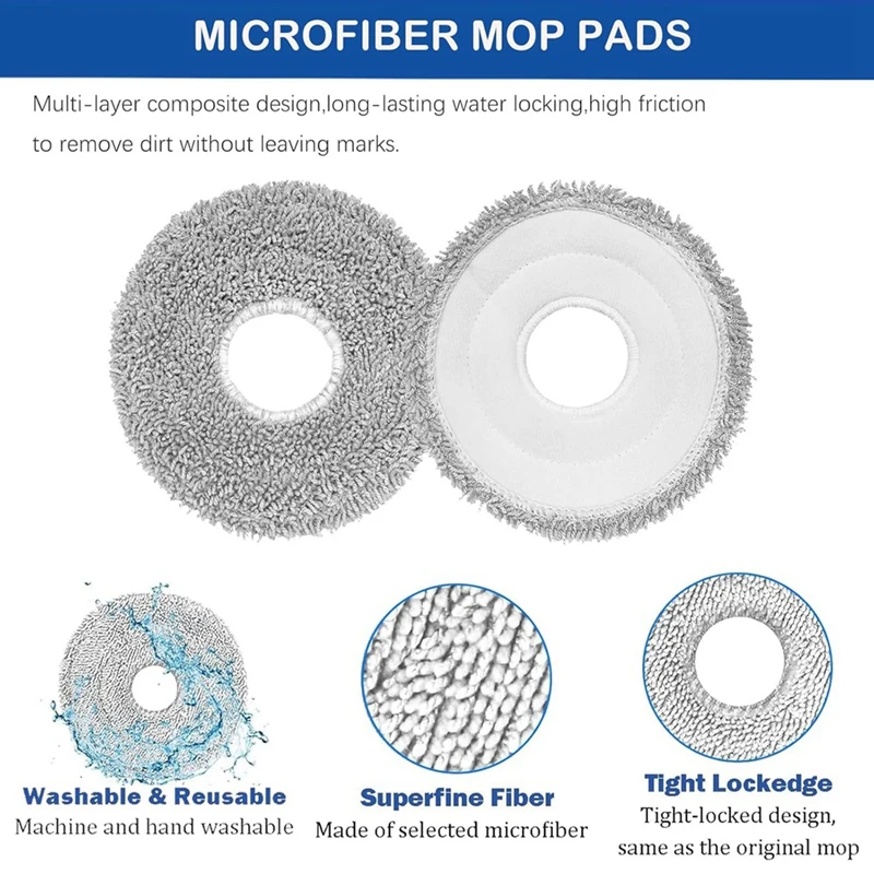 For L20 Ultra / L30 Ultra Robot Vacuum Cleaner Accessories Kit Main Side Brush Hepa Filter Mop Cloth Dust Bags-A13G