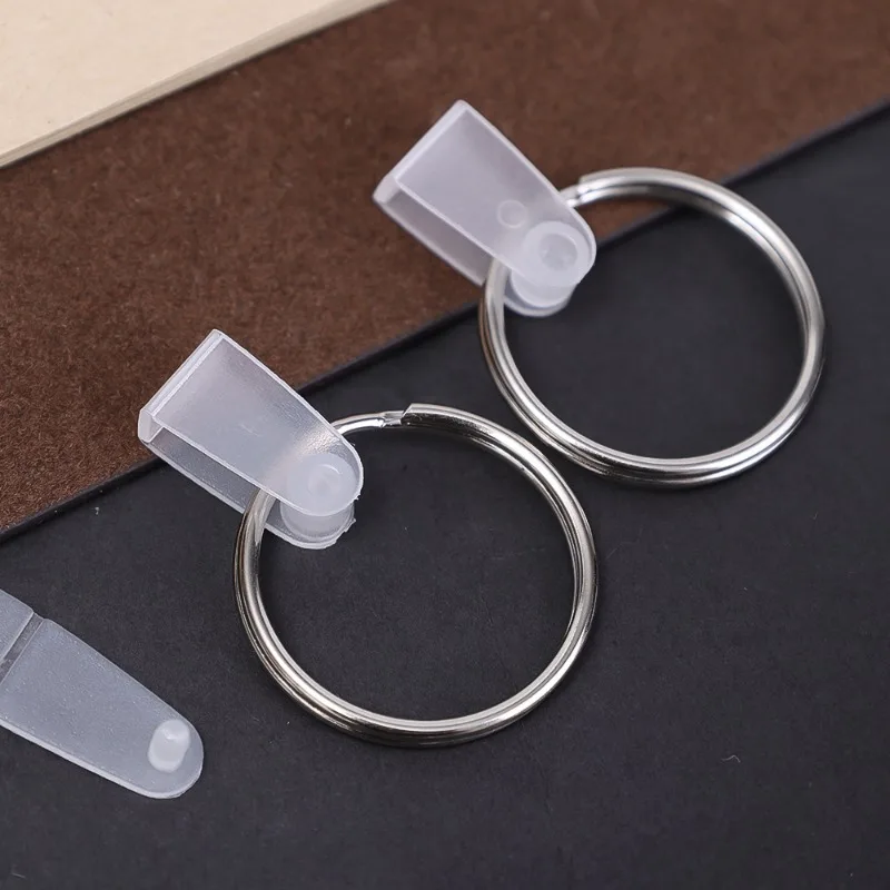 1-20Pcs Plastic Multipurpose Stable Buckle Button Keychain DIY PP Clip Transparent Folding Ornament Keyring Portable Key Chain