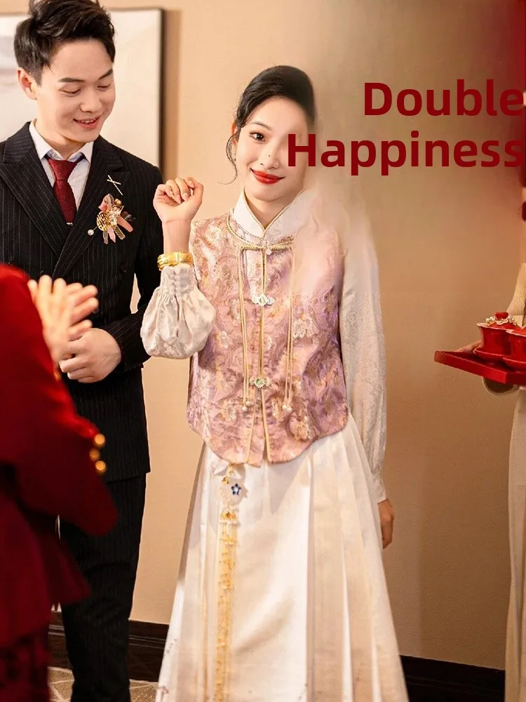 

New Chinese Sle Tailed Skirt Set Autumn Sle Wedding Dr Small Size Formal Evening Gown for Women 8-25 Years Old