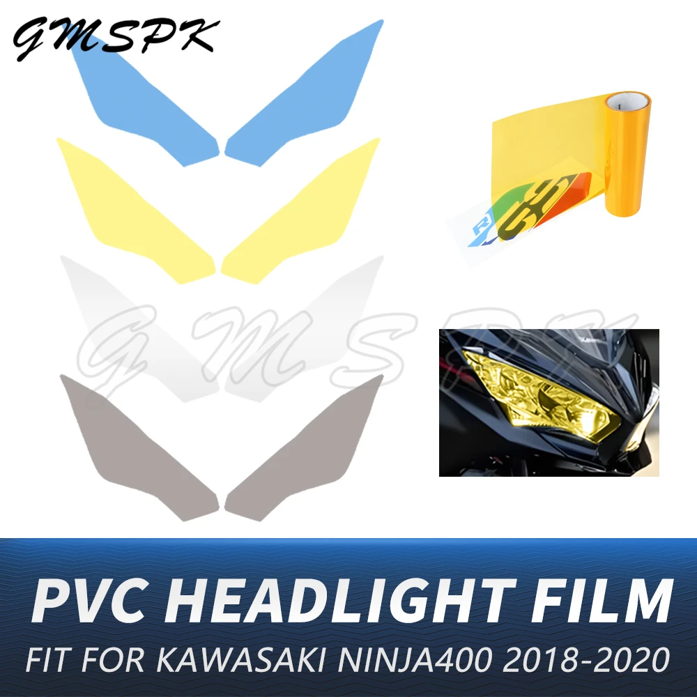 

Transparent Motorcycle Headlight Tint Film Fit for Kawasaki NINJA 400 2018-2020 Anti Scratch Protection Head Lamp Sticker