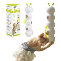 Smart Motion Cat Toy Charging Intelligent Interactive Cat Toy Motion Activated Worm Post Toy with Tail Automatic Popping Hole