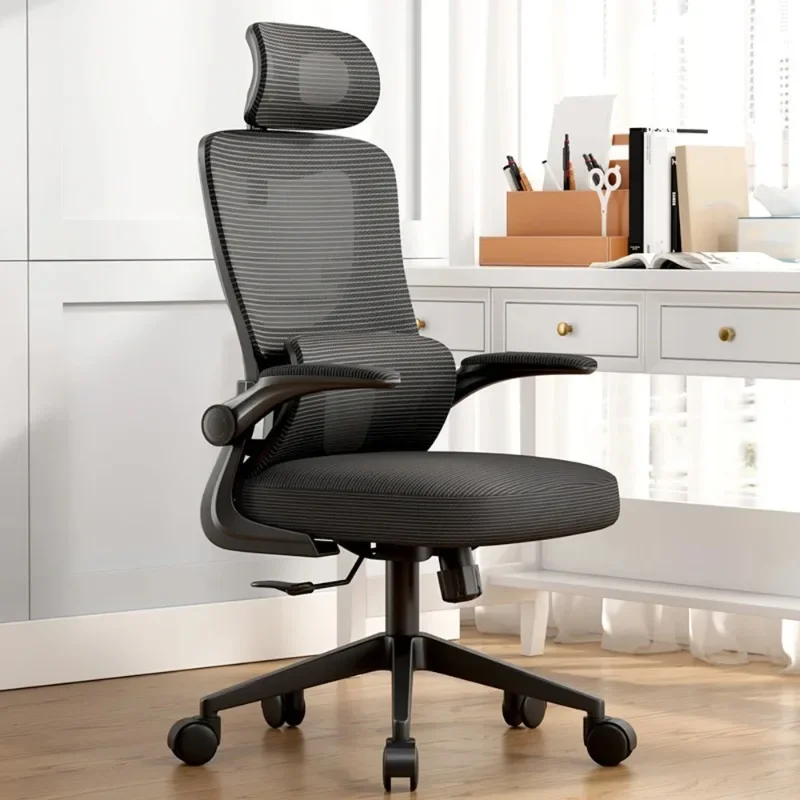 Adjustment Strong Breathable Leather Office Chair Elastic Lifting Comfort Load-Bearing Rotating Capacity And Durable Furniture