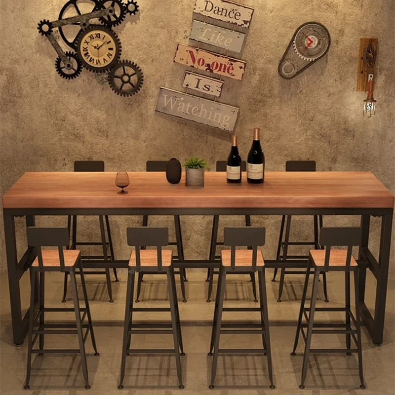 Wrought Iron Wood Stool Home Wall Coffee Table Bar High Table and Bar Chair Counter Stool Dotomy Stools Metal Stool