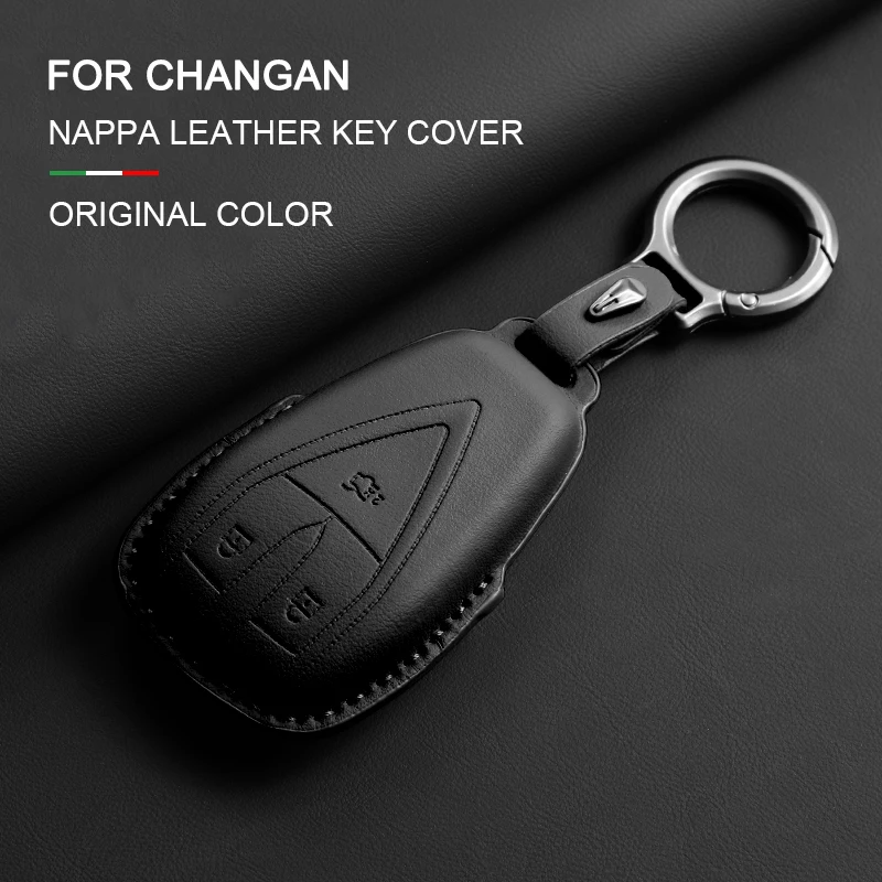 

Car Leather Remote Key Case Cover Shell For Changan CS35 PLUS CS75PLUS CS55PLUS Eado Deepal UNI-T Oushang X5 X7 EV Accessories