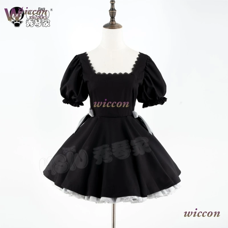 Cosmic Bunny Alien Stage Mizi Sua Cosplay Aniplus Cafe Black Dress Outfit Bunny Girls Gown Halloween Women Clothing Wig