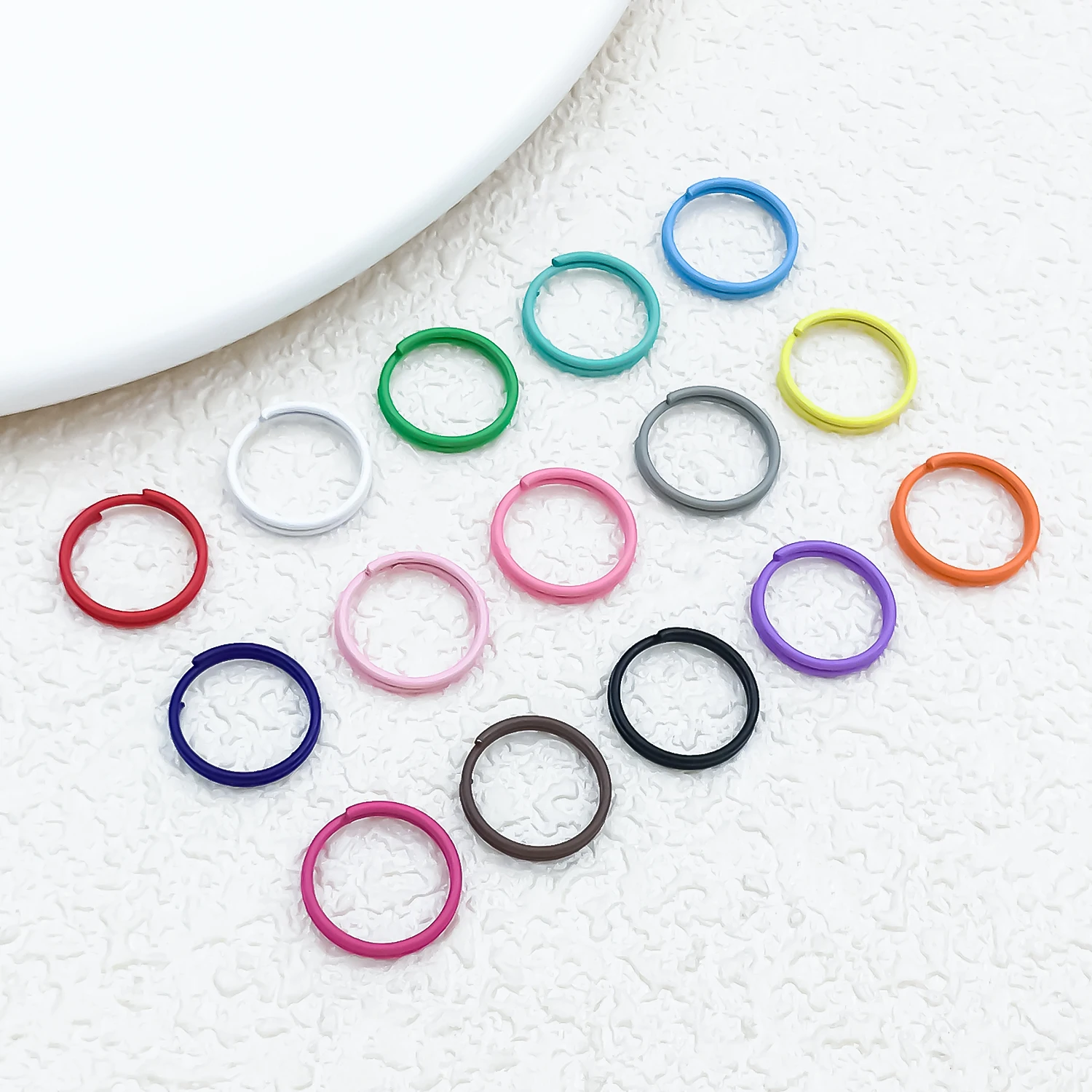 100g 0.7x10/8mm Paint Double-Layer Split Ring Double Ring Is Suitable for DIY Making Key Chain Accessories Connector view 6