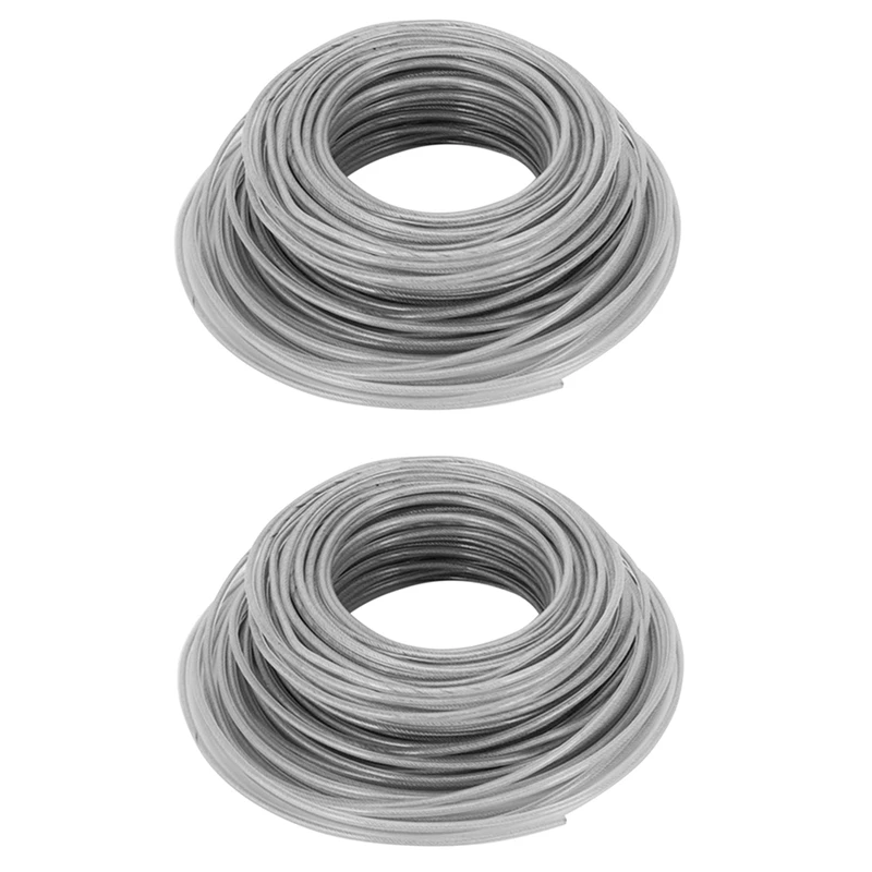 2Pcs 41M Lawn Mower Wire Mowing Rope Nylon Lawn Mowing Rope Head Mowing Line Mowing Machine Accessories