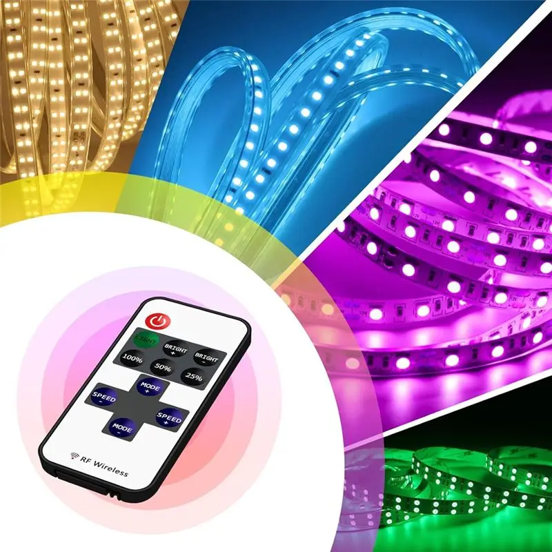 DT39 Wireless LED Strip Controller Remote Dimmer 5-24V Single Color RF Remote for 3528 5050 LED Ribbon Lights