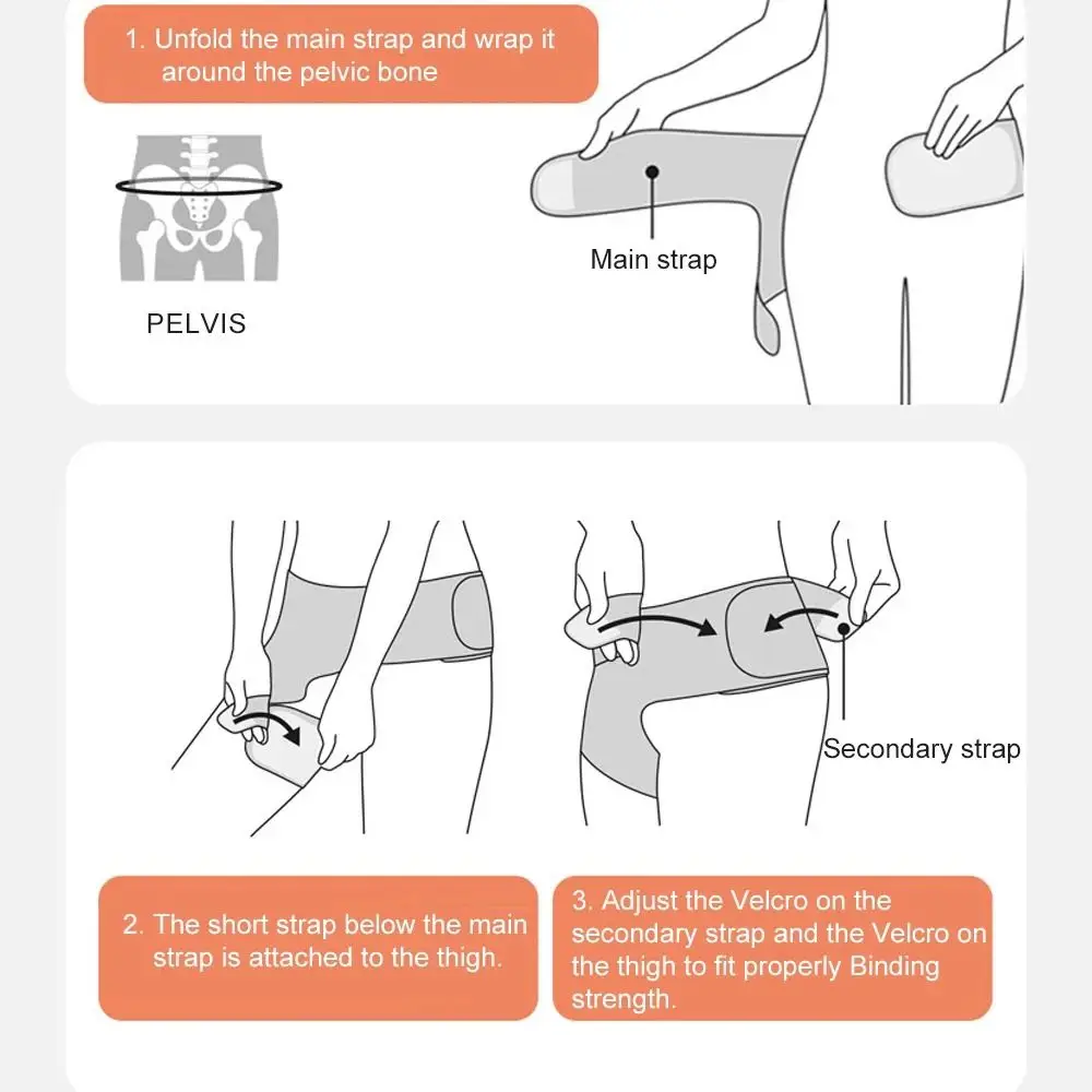 

Durable Ultra Thin Hip Brace Adjustable High Elestic Groin Wrap Sciatic Nerve Relief Breathable Leg Hip Wrap For Women & Men