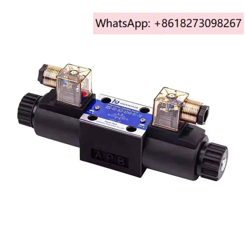 OK DSG-02 Series 3C2 3C3 AC220VDC24V Hydraulic Electromagnetic Reversing Valve Bidirectional Single Head Valve