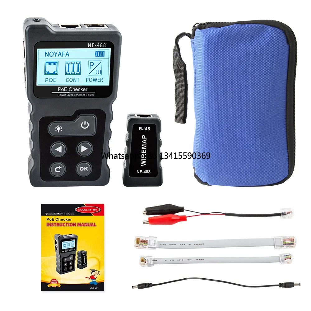 

NF-488 PoE Power test Cat5,cat6 Lan Tester Network Tools PoE Switch Tester