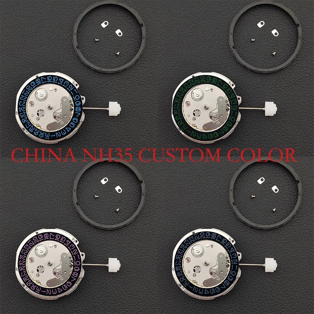 

Китай NH35 черный механизм может заменить японский механизм NH35 Дата в 3-х часах Точность календаря Автоматическая механическая цветная дата