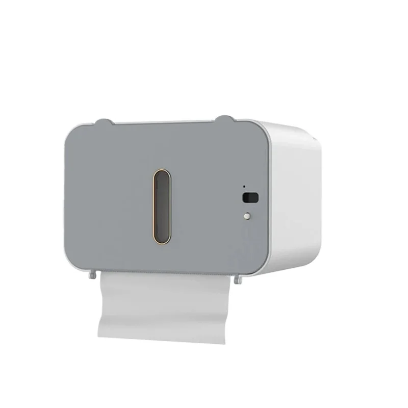 Automatic Toilet Paper Dispenser Wall-Mounted Smart Toilet Paper Holder Punch-Free BathroomTissue Box Bathroom Accessories