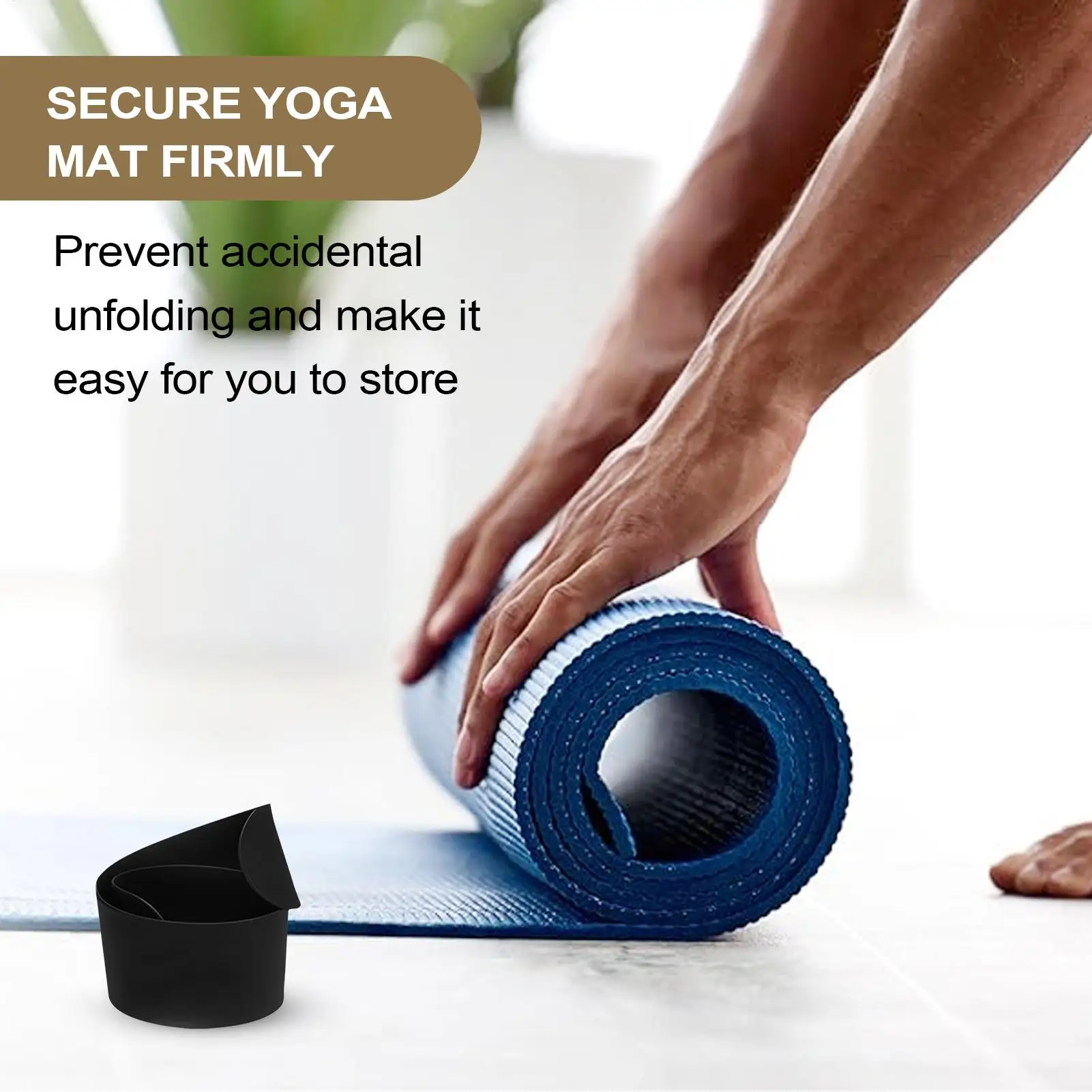 

Ремешок для коврика для йоги, силиконовый многоцелевой портативный коврик для тренировок в тренажерном зале, пилатес, свернутый ремень для йоги в помещении на открытом воздухе