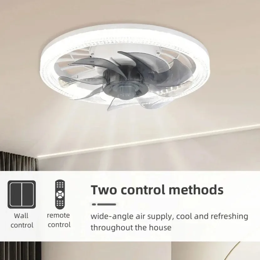 Imagem -04 - Led Dimmable Luz Ventilador de Teto com Controle Remoto Ventilador Elétrico Vento Forte Silencioso Interior Decorativo Doméstico E27 85265v