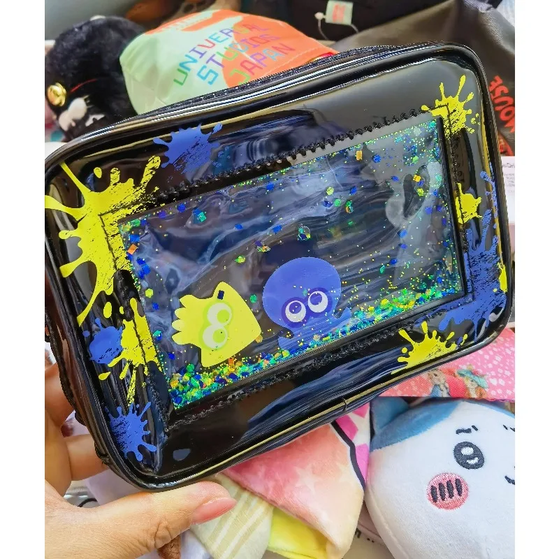 

Game Splatoons 3 Cosmetic Bag Large Capacity Wateproof Storage Bag Pencil Case Quicksand Stationery Bag Cospaly Doujin Gifts
