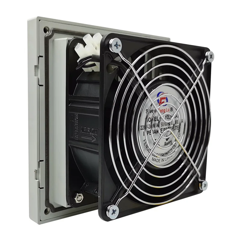 

FK6622.230 148.5x148.5mm AC230V 0.13A Cabinet Ventilation Window with Fan Filter Screen Iron mesh Complete Set