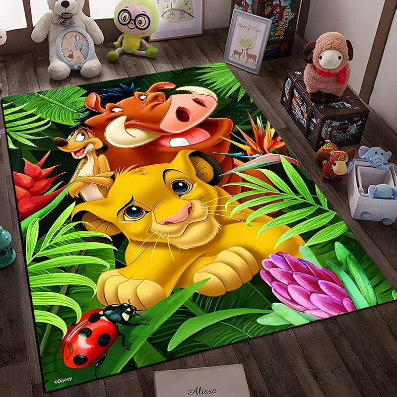 

Disney The Lion King Area Rug,Carpet for Home Living Room Bedroom Sofa Doormat Kitchen Decor,Non-slip Floor Mat Area Rug