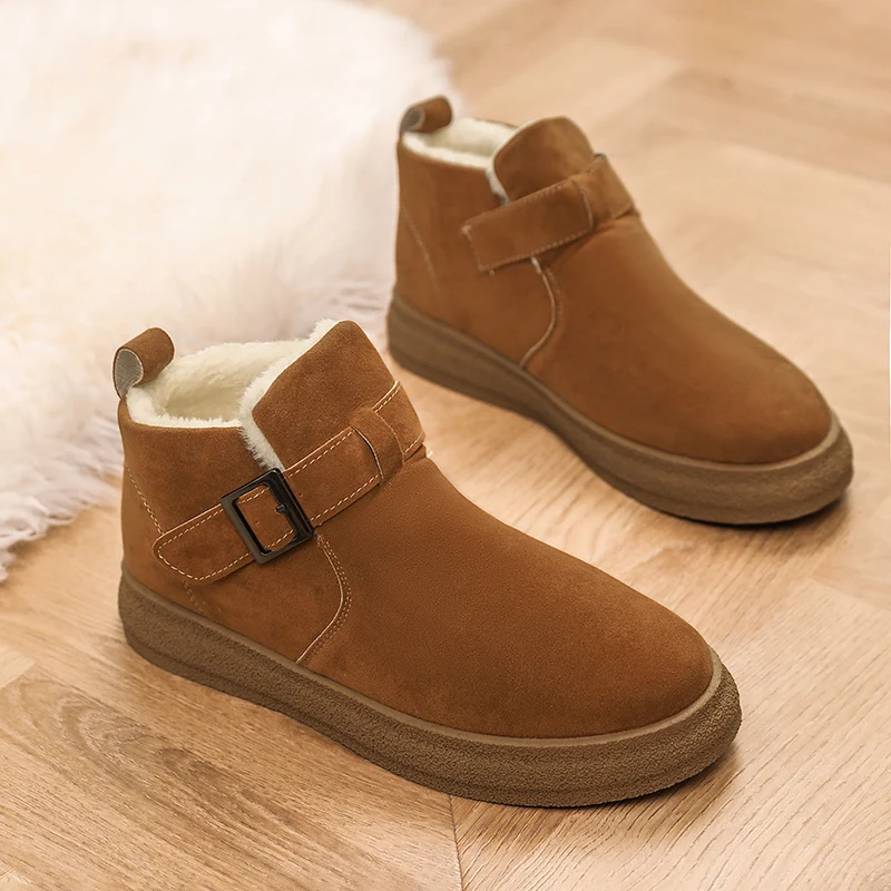 

Men's snow boots new winter casual fashion comfortable plush warm light anti slip wear-resistant comfortable outdoor work boots