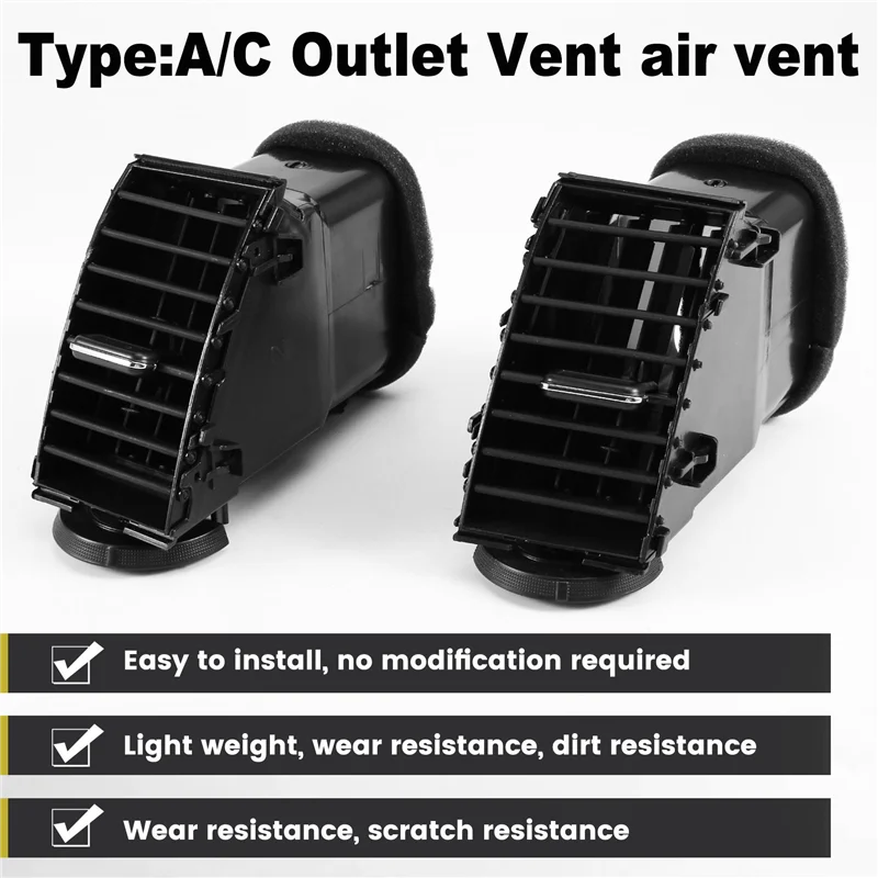 

ABTC-2Pcs For Toyota Prius 2004-2009 Dashboard Air Vents Grille Air Conditioner Outlet Panel Fresh Nozzle(Middle Left Right)