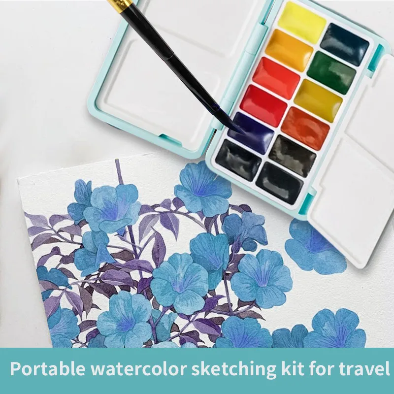 

Палитра для смешивания Коробка Палитра для рисования для путешествий с полукоробками 12/24 Мини-пластиковый независимый упаковочный отсек Товары для творчества