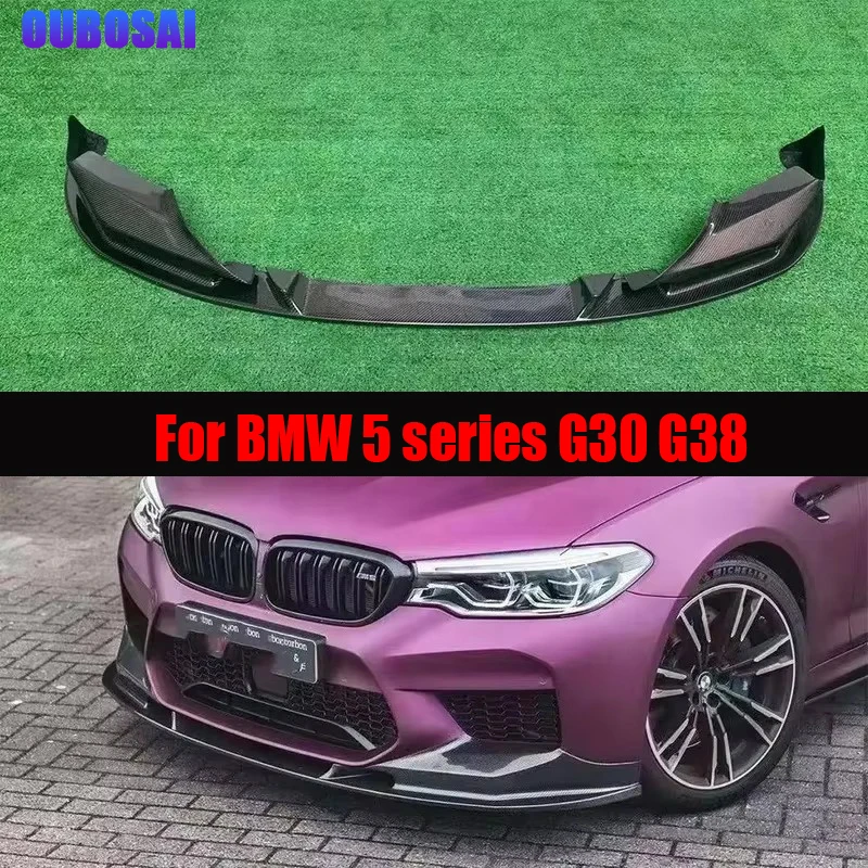 

For BMW 5 series G30 G38 530 2017-2020 MP Style Carbon Fiber Car Front Bumper Lip Front lip Diffuser Front Chin Spoiler