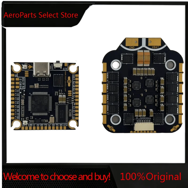 AeroPartsF722 Industrial Power Stack + 4x75A ESC - STM32H723VGT6 480MHz FC IP67 -40℃~125℃ Heavy Lift U-AV