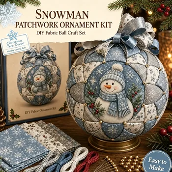 Snowman Patchwork Ornament Kit 1