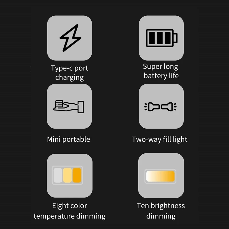 Foto gear vectorgear mini magnetisches Füll licht für hand gehaltenes kardanisches 2500k-6000k zweifarbiges Mini-Video licht für dji zhiyun feiyutech