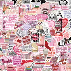 10/30/52/102PCS Pink Bookish Reading Book Stickers for Students School Season Gifts Scrapbooking Notebooks DIY Laptop Phone Kids