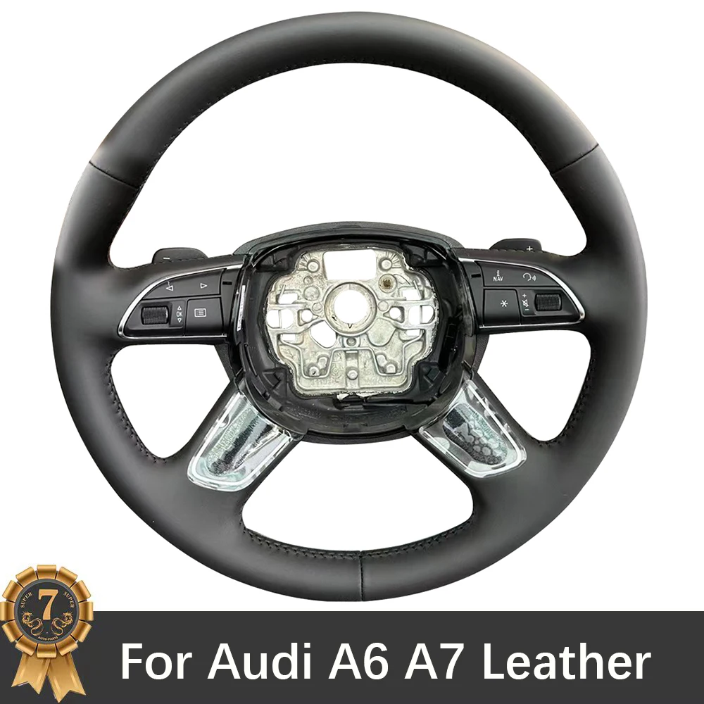 

For Audi A6 A7 Leather Steering Wheel Accessories Attachments