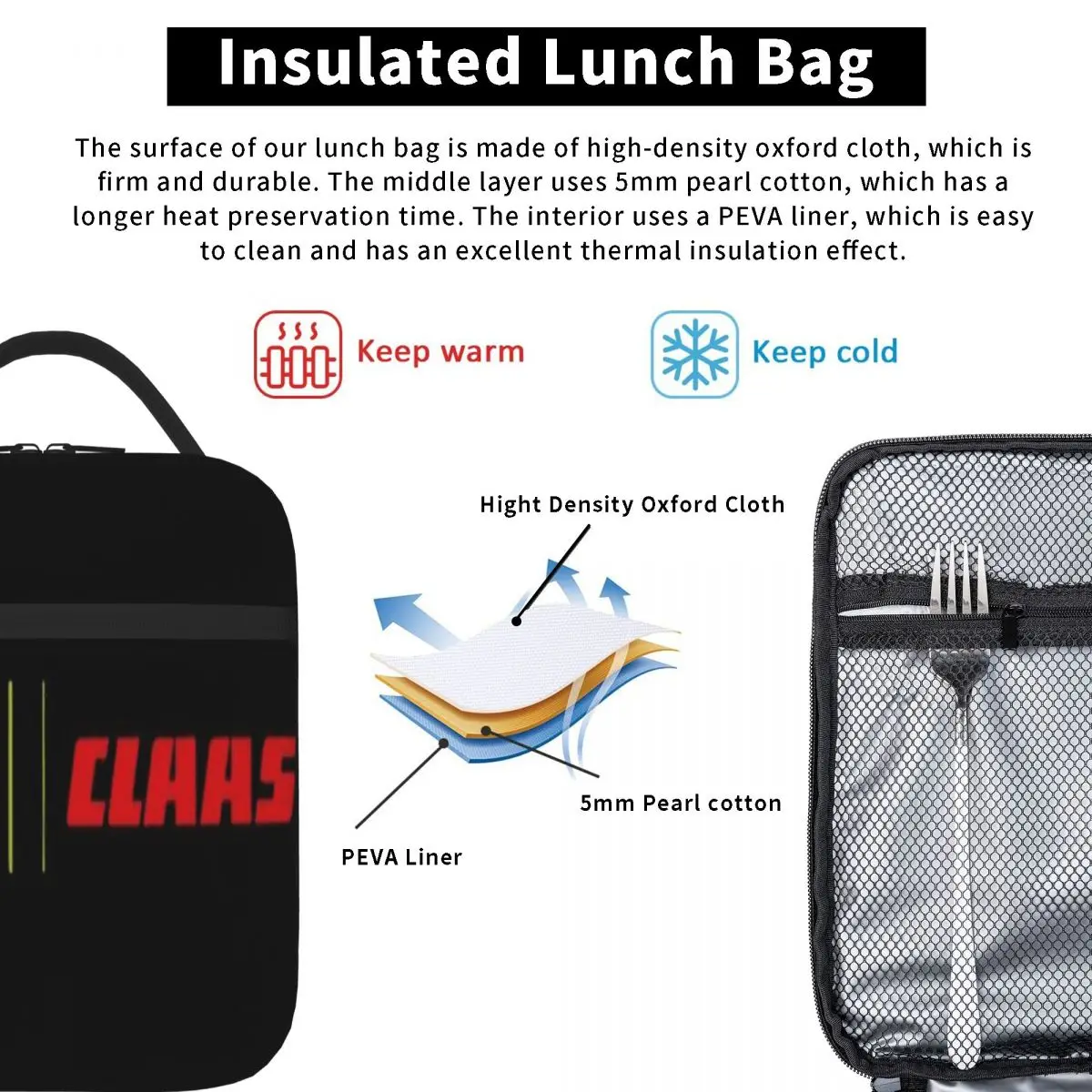 Claas Lunch Tote Lunchbox Thermo Container Lunch Bag For Kids