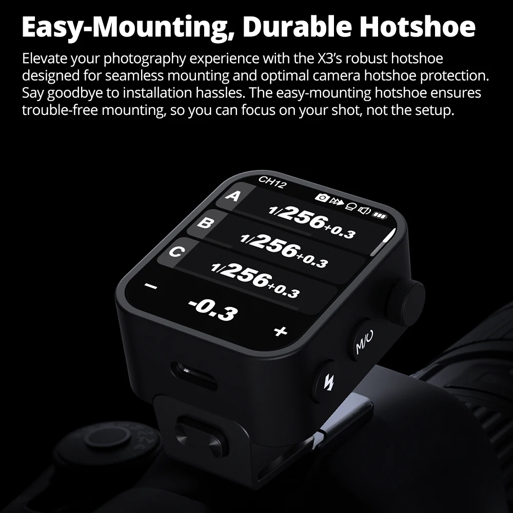 Godox X3 TTL HSS 2.4G Wireless Flash Trigger OLED Touch Screen Transmitter Quick Charge for Canon Nikon Sony Fujifilm view 2