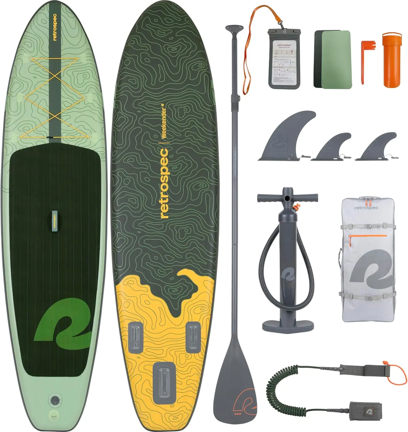 

Weekender Inflatable Stand Up Paddle Board Includes Paddle, Pump, and Accessories 10’6” Lightweight iSUP, Puncture Res