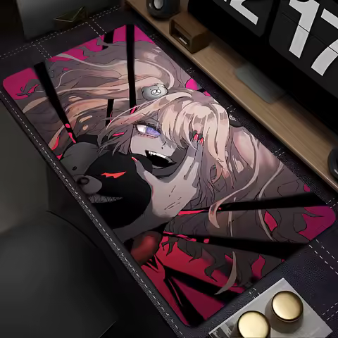Mousepad Anime Mouse Pad Gaming Accessories Office Keyboard Pad Large D-danganronpa Junko Enoshima Desk Mat Rubber Extended Pad