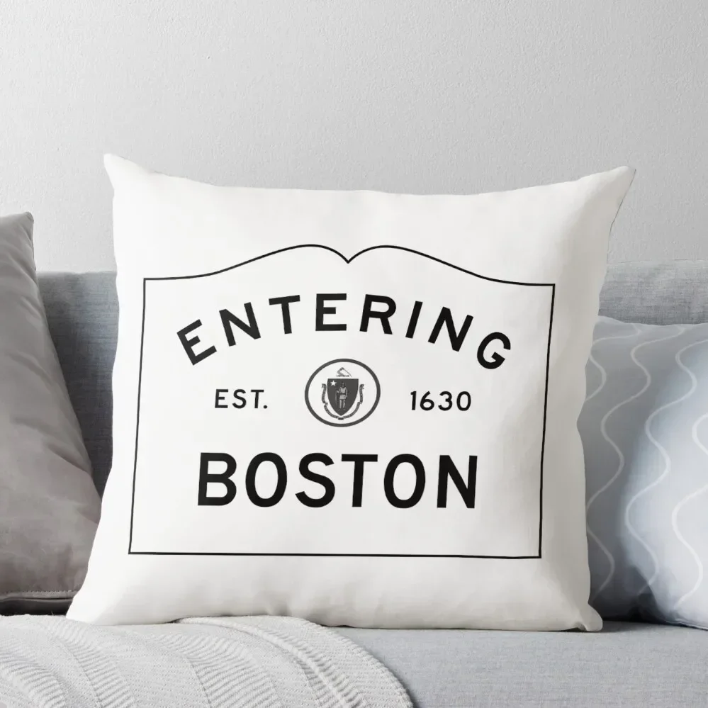 Entering Boston Throw Pillow Christmas Pillow Covers luxury sofa pillows Rectangular Cushion Cover Cushion Cover Pillow