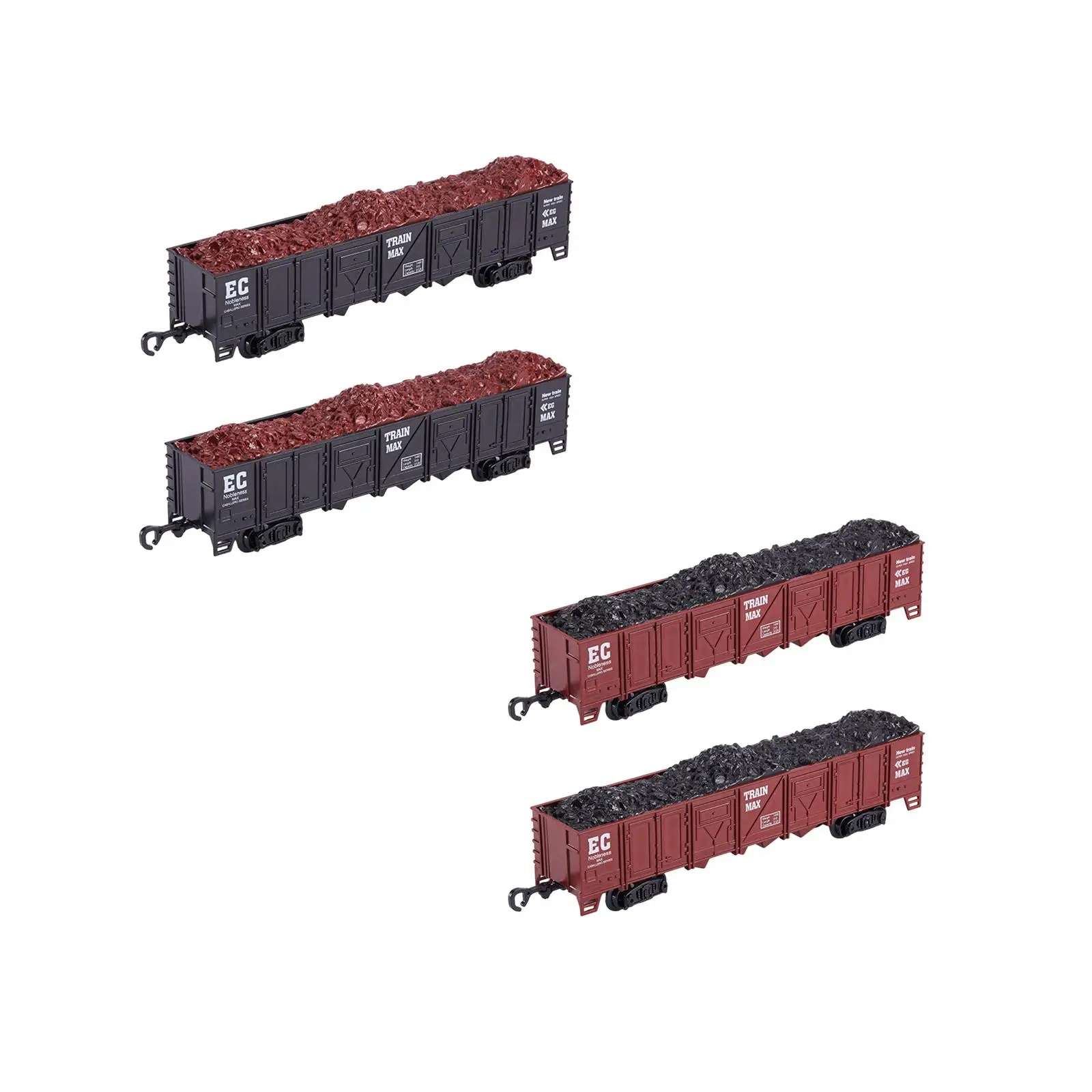 2Pcs 1:87 Train Carriage Model Lightweight Collection Educational Toy Railway Train Model Train Toy for Boys Girls Kids Children