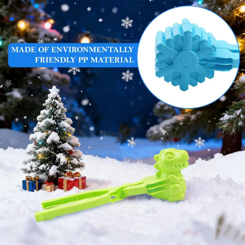 4 قطعة صانع كرة الثلج كليب للأطفال الكبار القلب ندفة الثلج بطة شكل كليب ملقط للخارجية الرمال كرة الثلج قالب اللعب ألعاب رياضية